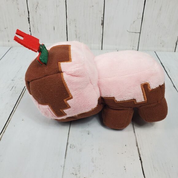 Minecraft Muddy Pig Plush Brown Stuffed Doll Mojang Jinx Toys Happy Explorer - Picture 4 of 9